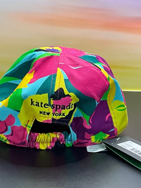 Kate Spade Orchid Bloom 100% Cotton Baseball Cap. One Size. NEW With Tags